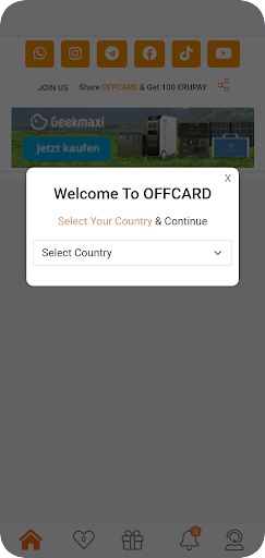 Android application OFFCARD screenshort