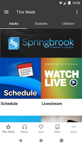 Android application Springbrook Community Church screenshort