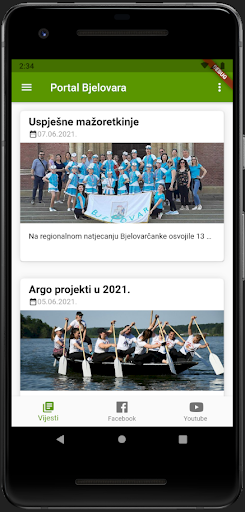 Android application Portal Bjelovara screenshort