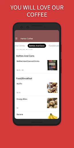 Android application Drink Harbor Coffee screenshort