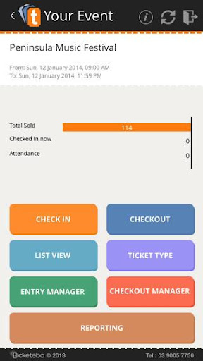 Android application Ticketebo Door Scan Manager AU screenshort