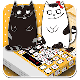 Cute Couple Cat Bowknot Keyboard Theme icon