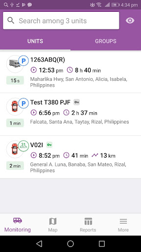 Android application WTrack Mobile screenshort