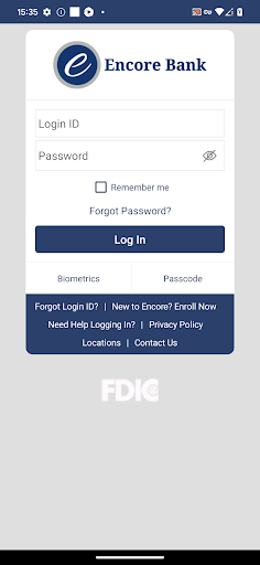 Android application Encore Bank Mobile screenshort