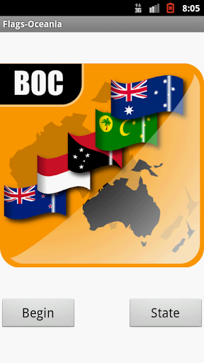 Android application Banderas-Oceania screenshort