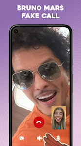 Screenshot 2 Bruno Mars Fake call android