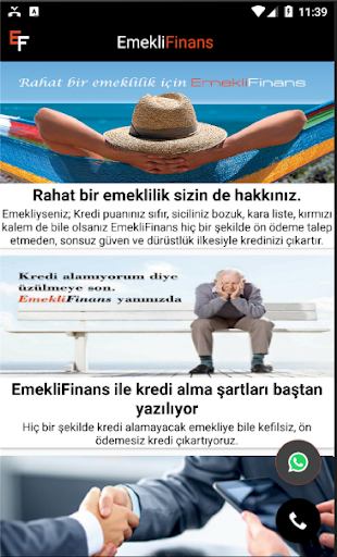 Android application Emekli Finans screenshort
