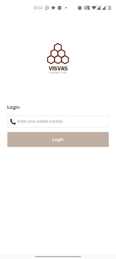 Android application Visvas Customers App screenshort