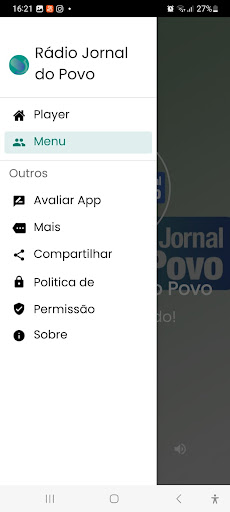 Android application Rádio Jornal do Povo screenshort