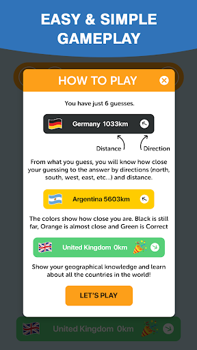 Worldle: Earthle Country Guess Screen 3
