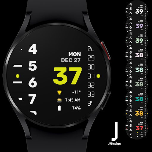 Android application JJ-Digital009 Watch Face screenshort