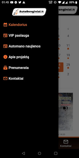 Android application AutoRenginiai screenshort