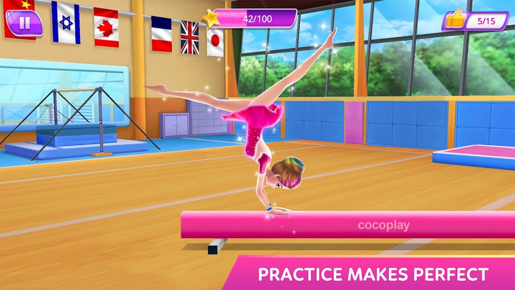 Gymnastics Superstar Star Girl banner