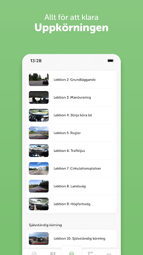 Android application ÖVNINGSKÖR - Prova på screenshort