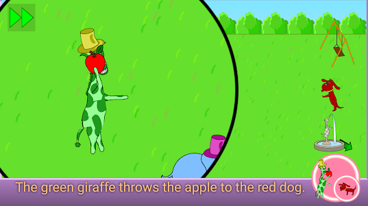 Rote Giraffe Sagt Hallo