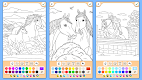 screenshot of Horse coloring pages game