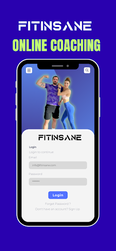 Android application Fitinsane screenshort