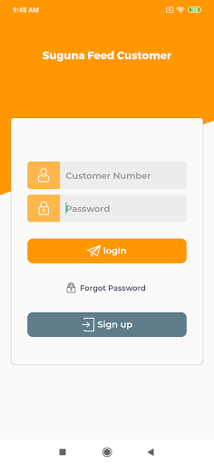 Android application Suguna Feed Customer screenshort