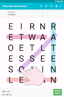 Wortsuche Spiel auf Deutsch Screenshot