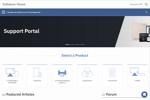 Software House Support Portal Screen 3