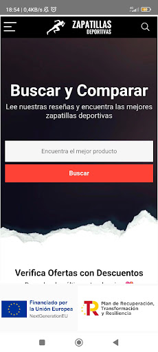 Android application Zapatillas Deportivas screenshort