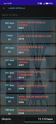 Android application AreonM screenshort