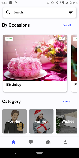 Android application Gift Finder screenshort