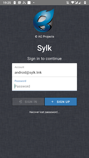 Android application Sylk Mobile screenshort