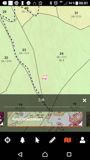 Android application ALLMA - skogbruksplan på nett screenshort