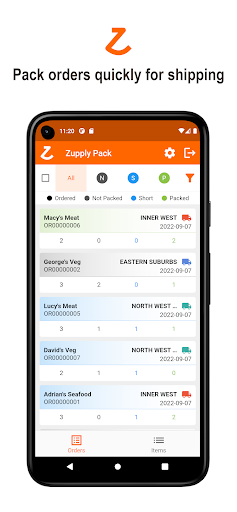 Android application Zupply Pack screenshort