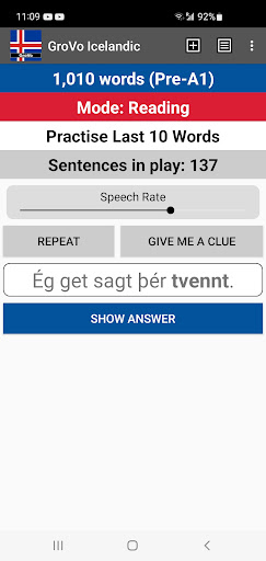 Android application GroVo Icelandic screenshort