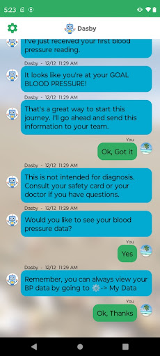 Android application USeeBP screenshort