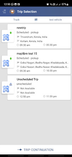 Driver App Screen 3