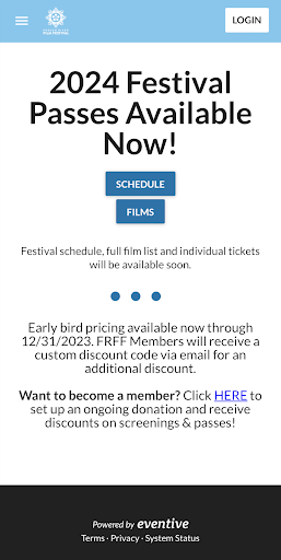 Android application Frozen River Film Festival screenshort