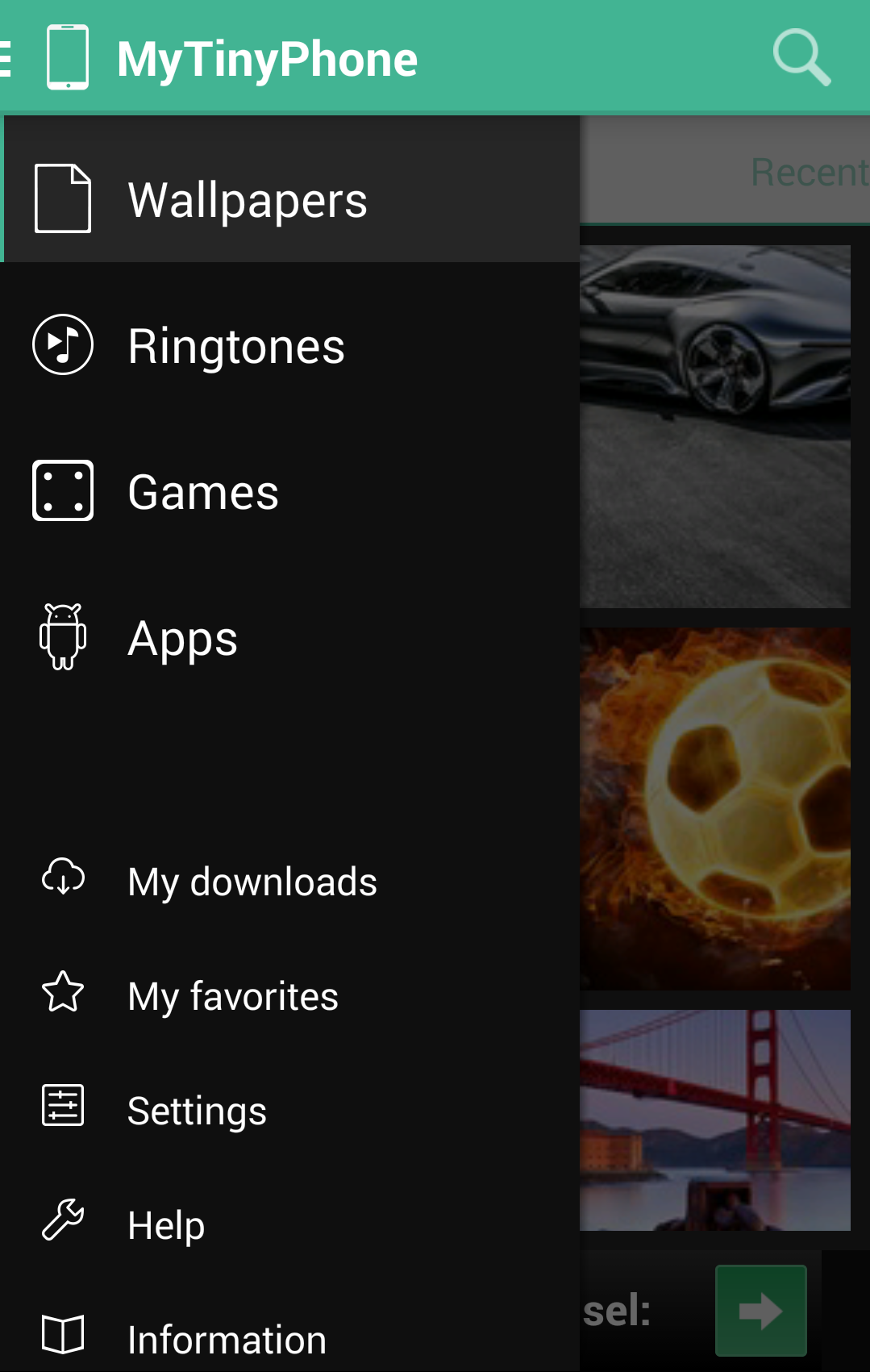 Android application MTP - Ringtones & Wallpapers screenshort