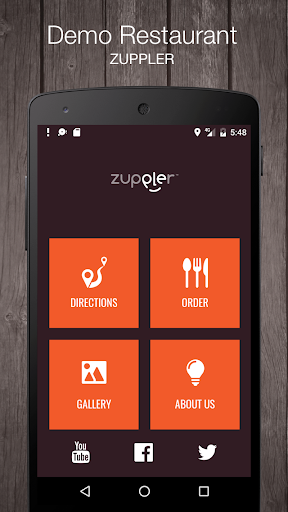 Android application Demo Restaurant screenshort