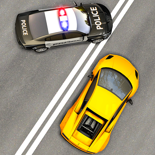 Police car chase - escape logo