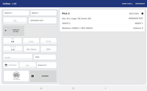 Android application SYAF Estibas (Pilas) screenshort