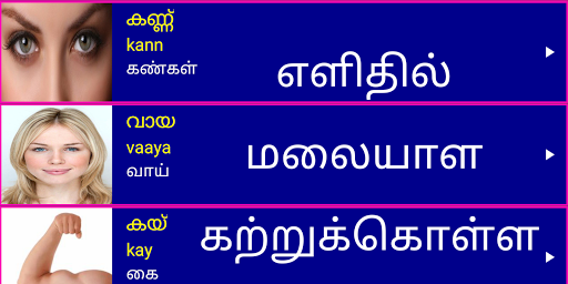 Android application Learn Malayalam From Tamil screenshort