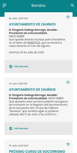 Zahínos Informa Screen 3