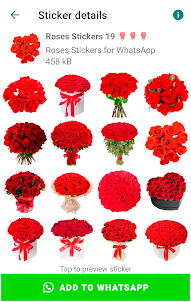 Roses stickers for WhatsApp