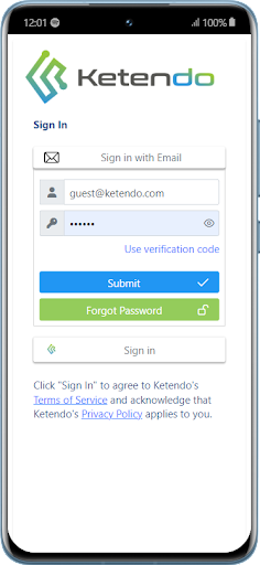Android application Ketendo screenshort