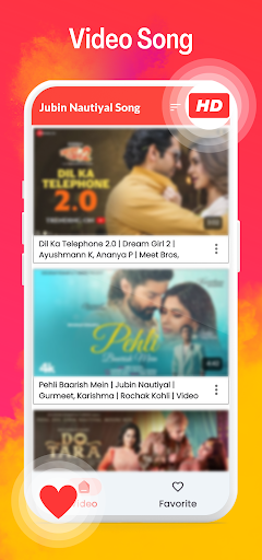 Android application Jubin Nautiyal Song screenshort