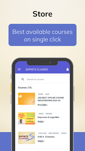 SUPNITS CLASSES Screen 3