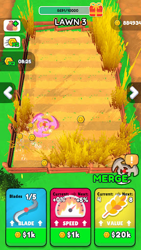 Idle Mower Merge Screen 2