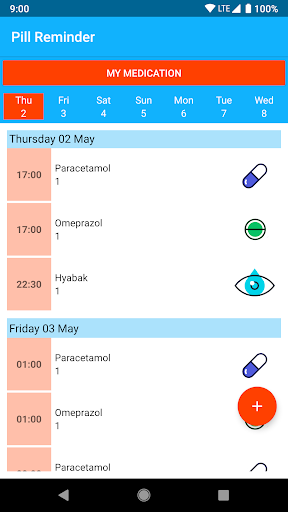 Android application Medication and Pill Reminder screenshort