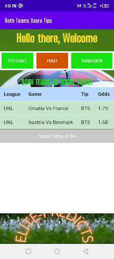 Both teams to score tips