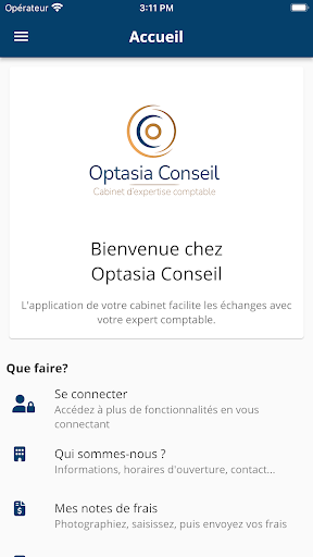 Android application Optasia Conseil screenshort