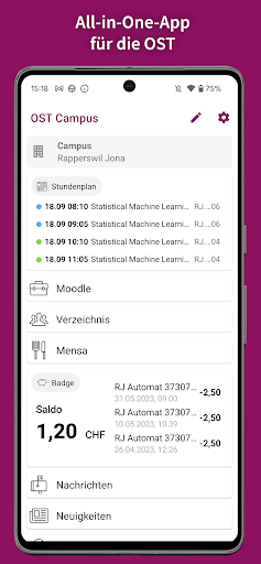 Android application OST Campus screenshort