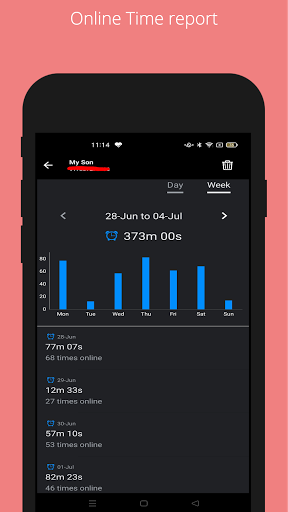 Wtracker - online time and las Screen 3